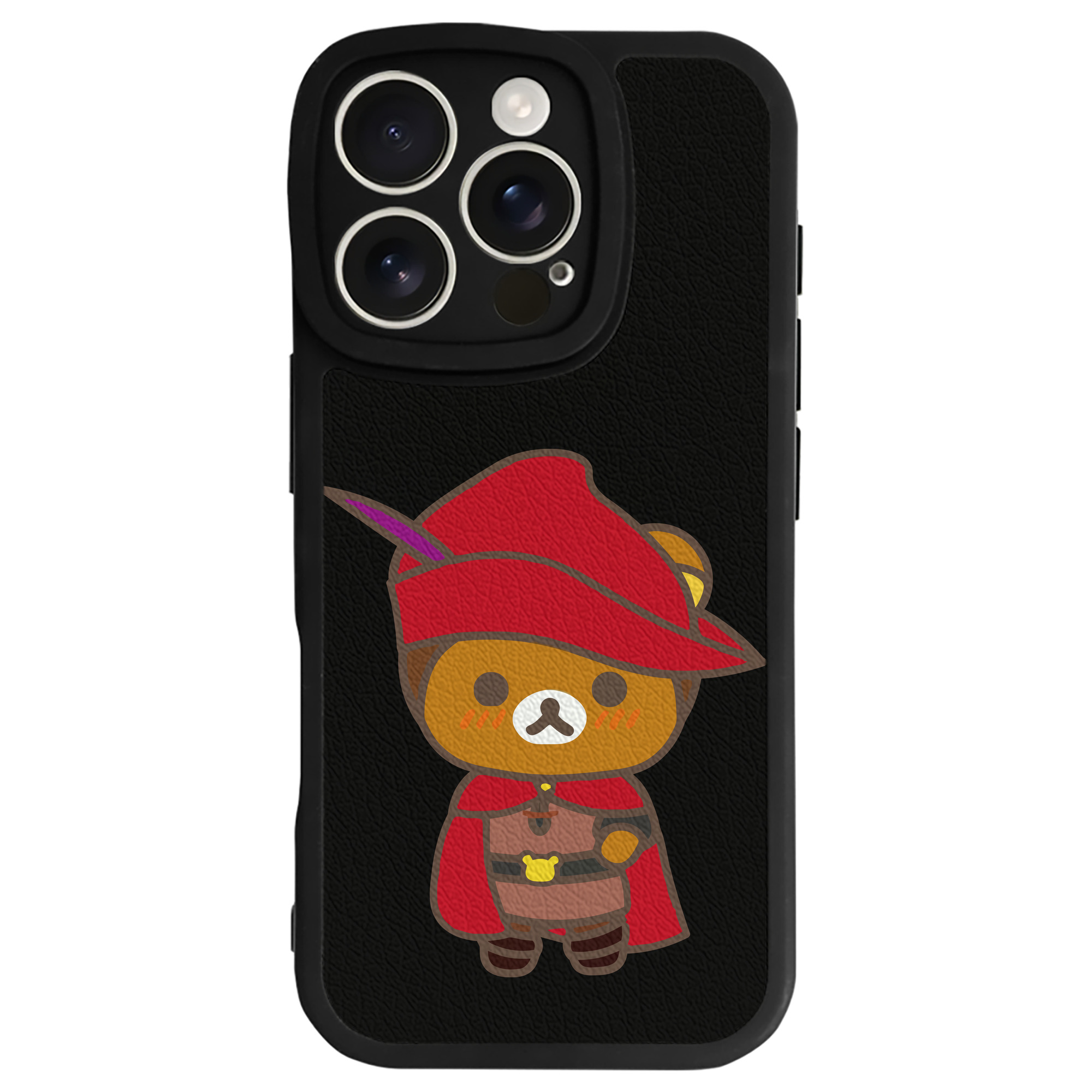（画像用） リラックマ リラックマ キイロイトリ Rilakkuma Korilakkuma Kiiroitori 【iPhone 16シリーズ対応】シリコンスマホケース（レザー調） 材質：シリコン